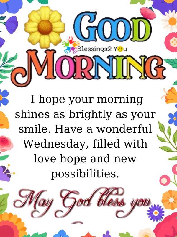 Wednesday morning blessings to wish a good morning