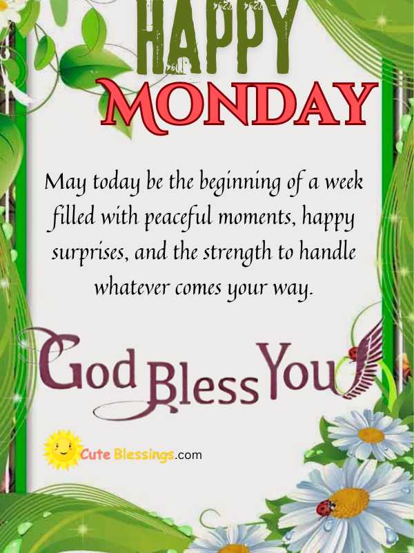 Heartfelt Monday prayer. May God bless you.