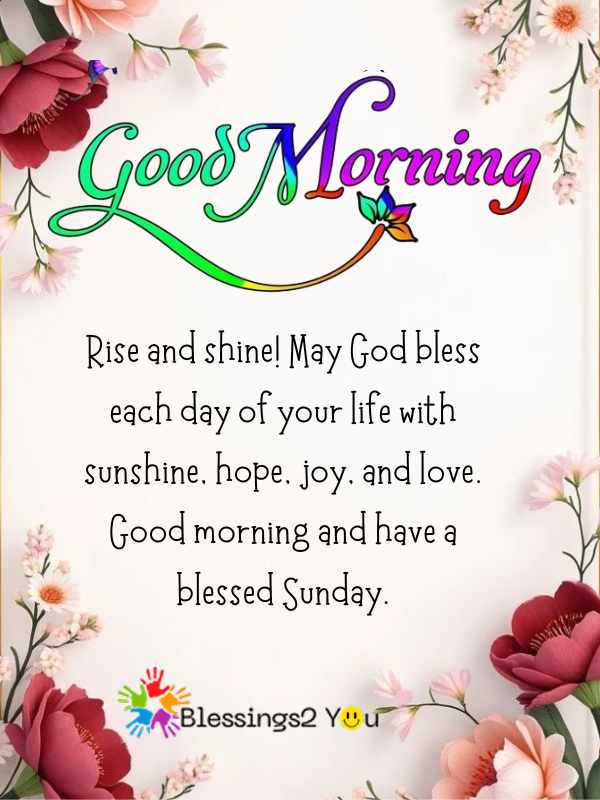 Good morning Wish image for Sunday