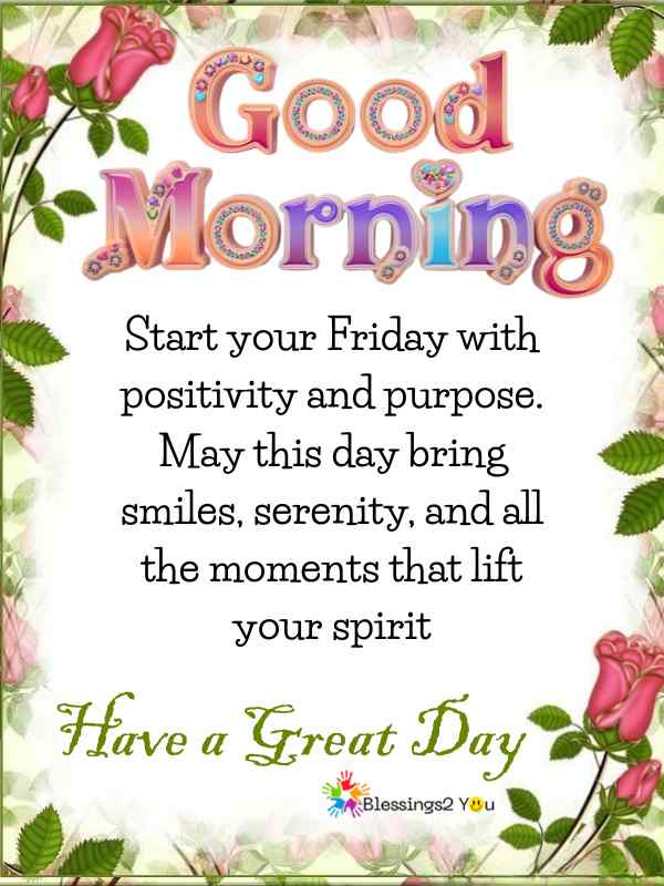 89+ Beautiful Good Morning Friday Blessings Images and Wishes