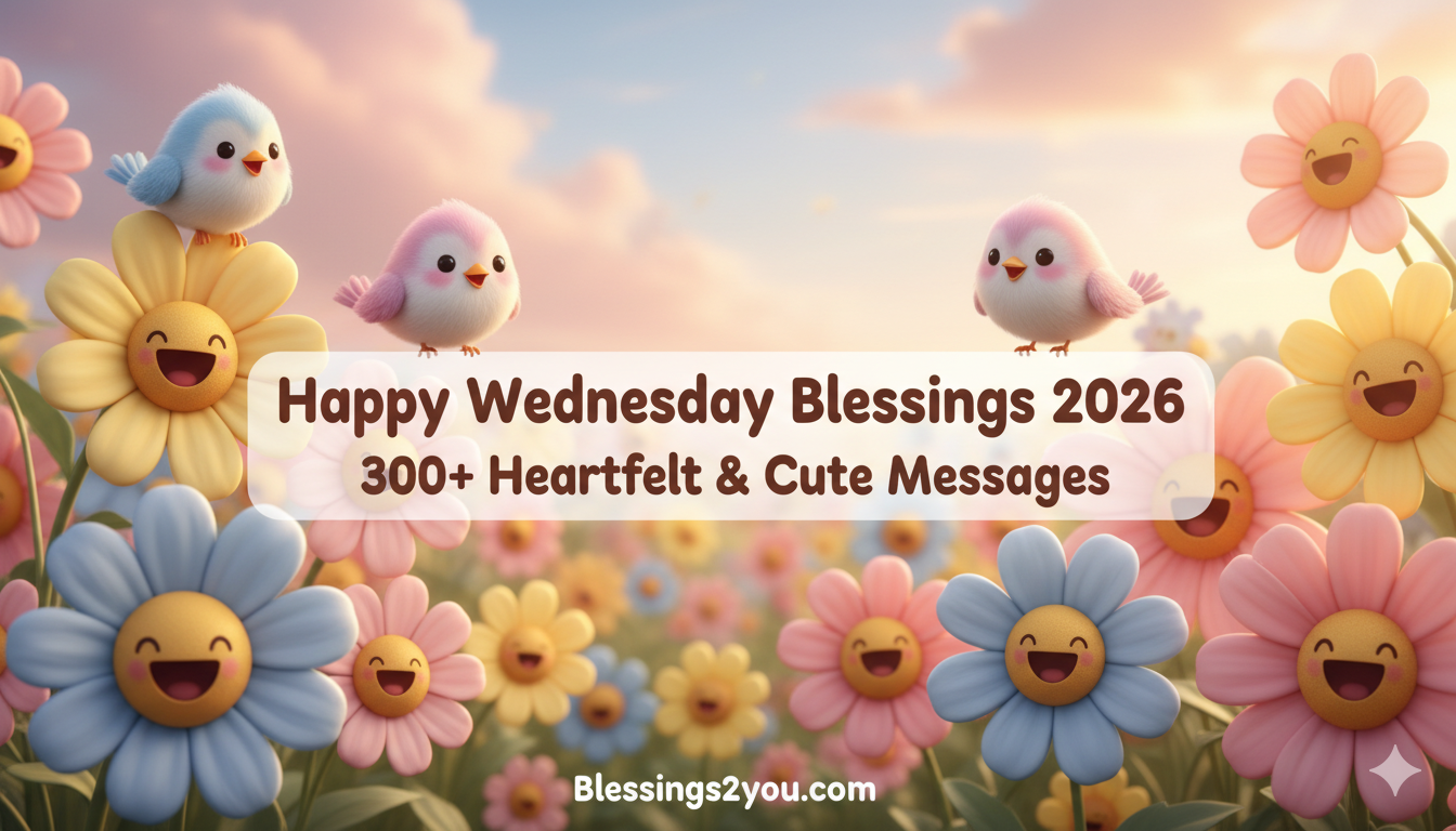 300+ Heartfelt Cute Happy Wednesday Blessings Messages for 2026
